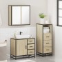 Set de muebles de baño 3 pzas madera contrachapada roble Sonoma de , Muebles de baño - Ref: Foro24-3301016, Precio: 242,42 €,...