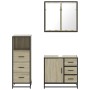 Set de muebles de baño 3 pzas madera contrachapada roble Sonoma de , Muebles de baño - Ref: Foro24-3301016, Precio: 242,42 €,...