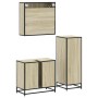 Set de muebles de baño 3 pzas madera contrachapada roble Sonoma de , Muebles de baño - Ref: Foro24-3301016, Precio: 242,42 €,...