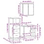 Set de muebles de baño 3 pzas madera contrachapada roble Sonoma de , Muebles de baño - Ref: Foro24-3301016, Precio: 242,42 €,...