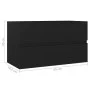 Mueble de lavabo madera de ingeniería negro 80x38,5x45 cm de vidaXL, Muebles de baño - Ref: Foro24-804747, Precio: 55,33 €, D...