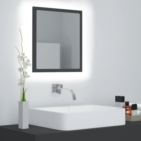 Espejo de baño acrílico gris brillo 40x8,5x37 cm de vidaXL, Tocadores de baño - Ref: Foro24-804910, Precio: 27,90 €, Descuent...