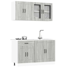 Mueble cocina Kalmar sonoma gris 4 pzas madera contrachapada by , Kitchen cabinets - Ref: Foro24-3314857, Price: 316,51 €, Di...