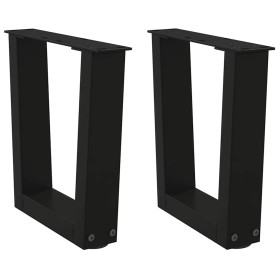 Patas para mesa de comedor forma V 2 uds negro 30x(30-31,3) cm von , Tischbeine - Ref: Foro24-4012600, Preis: 48,70 €, Rabatt: %