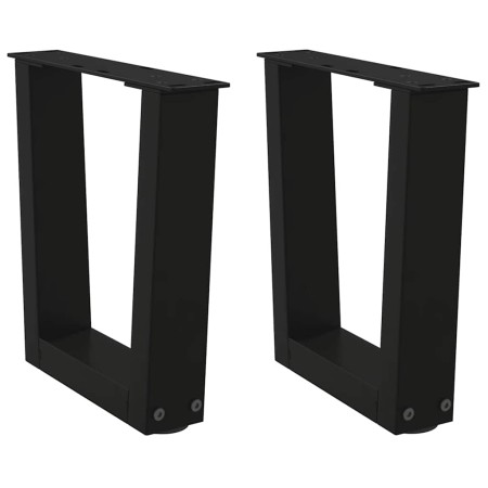Patas para mesa de comedor forma V 2 uds negro 30x(30-31,3) cm by , Table legs - Ref: Foro24-4012600, Price: 48,70 €, Discoun...