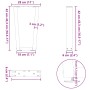 Patas mesa de comedor en forma de V 2 uds acero natural Acero von , Tischbeine - Ref: Foro24-4012623, Preis: 54,79 €, Rabatt: %