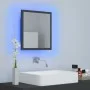 Glossy gray acrylic bathroom mirror 40x8.5x37 cm by vidaXL, bathroom vanities - Ref: Foro24-804910, Price: 27,53 €, Discount: %