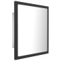 Espejo de baño acrílico gris brillo 40x8,5x37 cm de vidaXL, Tocadores de baño - Ref: Foro24-804910, Precio: 27,90 €, Descuent...