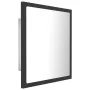 Glossy gray acrylic bathroom mirror 40x8.5x37 cm by vidaXL, bathroom vanities - Ref: Foro24-804910, Price: 27,53 €, Discount: %