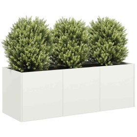 Jardinera de acero laminado en frío blanco 120x40x40 cm von , Töpfe und Pflanzgefäße - Ref: Foro24-860676, Preis: 112,86 €, R...