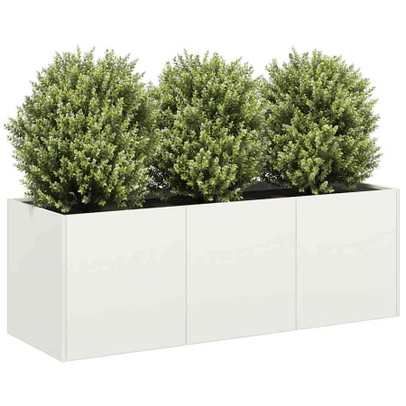 Jardinera de acero laminado en frío blanco 120x40x40 cm von , Töpfe und Pflanzgefäße - Ref: Foro24-860676, Preis: 112,86 €, R...