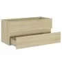 Waschbeckenschrank aus Sonoma-Eichensperrholz, 100 x 38,5 x 45 cm von vidaXL, Badezimmermöbel - Ref: Foro24-804767, Preis: 54...