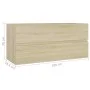 Waschbeckenschrank aus Sonoma-Eichensperrholz, 100 x 38,5 x 45 cm von vidaXL, Badezimmermöbel - Ref: Foro24-804767, Preis: 54...