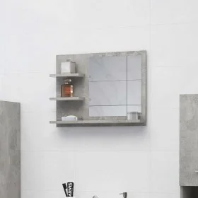 Badezimmerspiegel aus grauem Beton-Sperrholz, 60x10,5x45 cm. von vidaXL, Badezimmerwaschtische - Ref: Foro24-805010, Preis: 3...