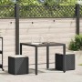 Taburetes de jardín con cojines 2 uds negro 40x40x43 cm by , Outdoor ottomans - Ref: Foro24-4104039, Price: 128,70 €, Discoun...