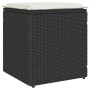 Taburetes de jardín con cojines 2 uds negro 40x40x43 cm by , Outdoor ottomans - Ref: Foro24-4104039, Price: 128,70 €, Discoun...