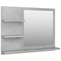 Espejo de baño madera contrachapada gris hormigón 60x10,5x45 cm de vidaXL, Tocadores de baño - Ref: Foro24-805010, Precio: 33...
