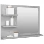 Badezimmerspiegel aus grauem Beton-Sperrholz, 60x10,5x45 cm. von vidaXL, Badezimmerwaschtische - Ref: Foro24-805010, Preis: 3...
