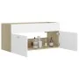 Waschbeckenunterschrank aus weißem Eichenfurnier, 100x38,5x46 cm. von vidaXL, Badezimmermöbel - Ref: Foro24-804679, Preis: 49...