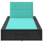 Tumbona con cojín flotante ratán sintético negro by , Loungers - Ref: Foro24-4104210, Price: 216,07 €, Discount: %