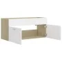 Waschbeckenunterschrank aus weißem Eichenfurnier, 100x38,5x46 cm. von vidaXL, Badezimmermöbel - Ref: Foro24-804679, Preis: 49...