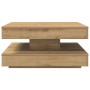 Mesa de centro giratoria 360 grados roble artisan 70x70x34,5 cm by , Coffee table - Ref: Foro24-858487, Price: 85,69 €, Disco...