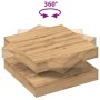 Mesa de centro giratoria 360 grados roble artisan 70x70x34,5 cm by , Coffee table - Ref: Foro24-858487, Price: 85,69 €, Disco...