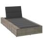 Tumbona con cojín flotante ratán sintético gris by , Loungers - Ref: Foro24-4104204, Price: 204,50 €, Discount: %