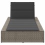Tumbona con cojín flotante ratán sintético gris by , Loungers - Ref: Foro24-4104204, Price: 204,50 €, Discount: %
