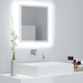 Espejo de baño acrílico blanco brillo 40x8,5x37 cm