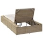 Tumbona con cojín flotante ratán sintético beige by , Loungers - Ref: Foro24-4104206, Price: 204,39 €, Discount: %