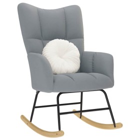 Silla mecedora de tela gris claro von , Schaukelstühle - Ref: Foro24-4016789, Preis: 128,90 €, Rabatt: %