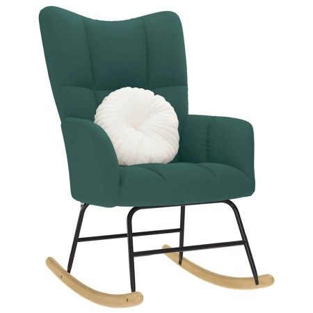 Silla mecedora de tela verde oscura von , Schaukelstühle - Ref: Foro24-4016794, Preis: 120,26 €, Rabatt: %