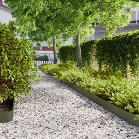 Bordes césped 10 uds acero laminado frío verde oliva 15x103 cm von , Garteneinfassung und Einfassung - Ref: Foro24-860145, Pr...