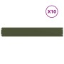 Bordes césped 10 uds acero laminado frío verde oliva 15x103 cm von , Garteneinfassung und Einfassung - Ref: Foro24-860145, Pr...
