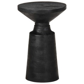 Mesa auxiliar madera maciza de mango negra Ø33x50 cm de , Mesas auxiliares - Ref: Foro24-4017539, Precio: 112,68 €, Descuento: %