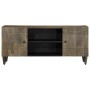Mueble de TV madera maciza de mango gris claro 105x33,5x46 cm by , CD and DVD storage - Ref: Foro24-4017792, Price: 103,48 €,...