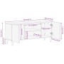 Mueble de TV madera maciza de mango gris claro 105x33,5x46 cm by , CD and DVD storage - Ref: Foro24-4017792, Price: 103,48 €,...