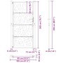 Puerta de jardín de acero desgastado diseño ligero 105x205 cm de , Puertas de jardín - Ref: Foro24-4100958, Precio: 273,52 €,...