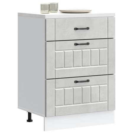 Mueble bajo de cocina Lucca madera contrachapada gris cemento von , Küchenschränke - Ref: Foro24-854273, Preis: 107,17 €, Rab...