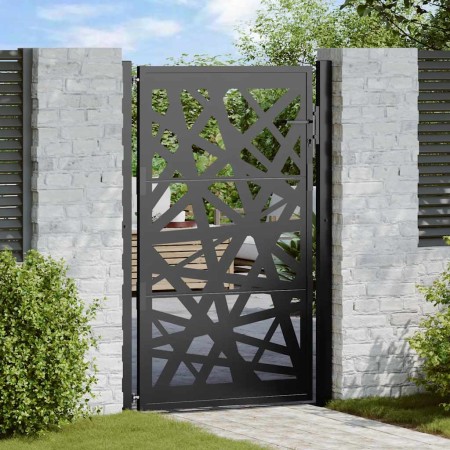 Puerta de jardín de acero negra diseño luminoso 105x155 cm by , garden gates - Ref: Foro24-4100951, Price: 222,76 €, Discount: %