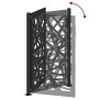 Puerta de jardín de acero negra diseño luminoso 105x155 cm by , garden gates - Ref: Foro24-4100951, Price: 222,76 €, Discount: %
