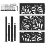 Puerta de jardín diseño ondulado de acero negro 105x130 cm de , Puertas de jardín - Ref: Foro24-4100970, Precio: 221,54 €, De...