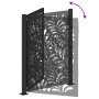 Puerta de jardín diseño ondulado de acero negro 105x130 cm de , Puertas de jardín - Ref: Foro24-4100970, Precio: 221,54 €, De...