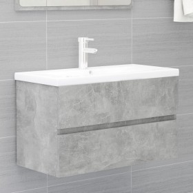 vi Mueble de lavabo madera ingeniería gris hormigón 80x38,5x45cm de vidaXL, Muebles de baño - Ref: Foro24-804750, Precio: 48,...