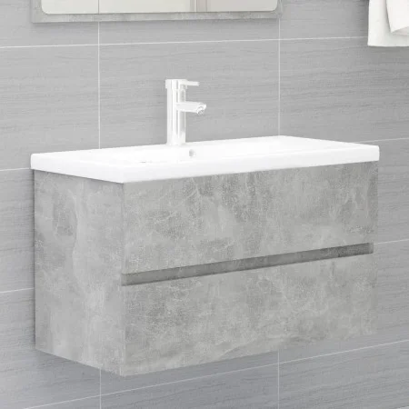 vi Mueble de lavabo madera ingeniería gris hormigón 80x38,5x45cm de vidaXL, Muebles de baño - Ref: Foro24-804750, Precio: 47,...