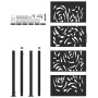 Puerta de jardín diseño llama acero negro 105x205 cm by , garden gates - Ref: Foro24-4100993, Price: 277,74 €, Discount: %