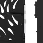 Puerta de jardín diseño llama acero negro 105x205 cm by , garden gates - Ref: Foro24-4100993, Price: 277,74 €, Discount: %