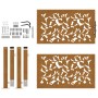 Puerta de jardín diseño de hojas de acero desgastado 105x105 cm von , Gartentore - Ref: Foro24-4100964, Preis: 167,45 €, Raba...