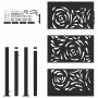 Puerta de jardín diseño llama acero negro 105x155 cm by , garden gates - Ref: Foro24-4100991, Price: 221,41 €, Discount: %